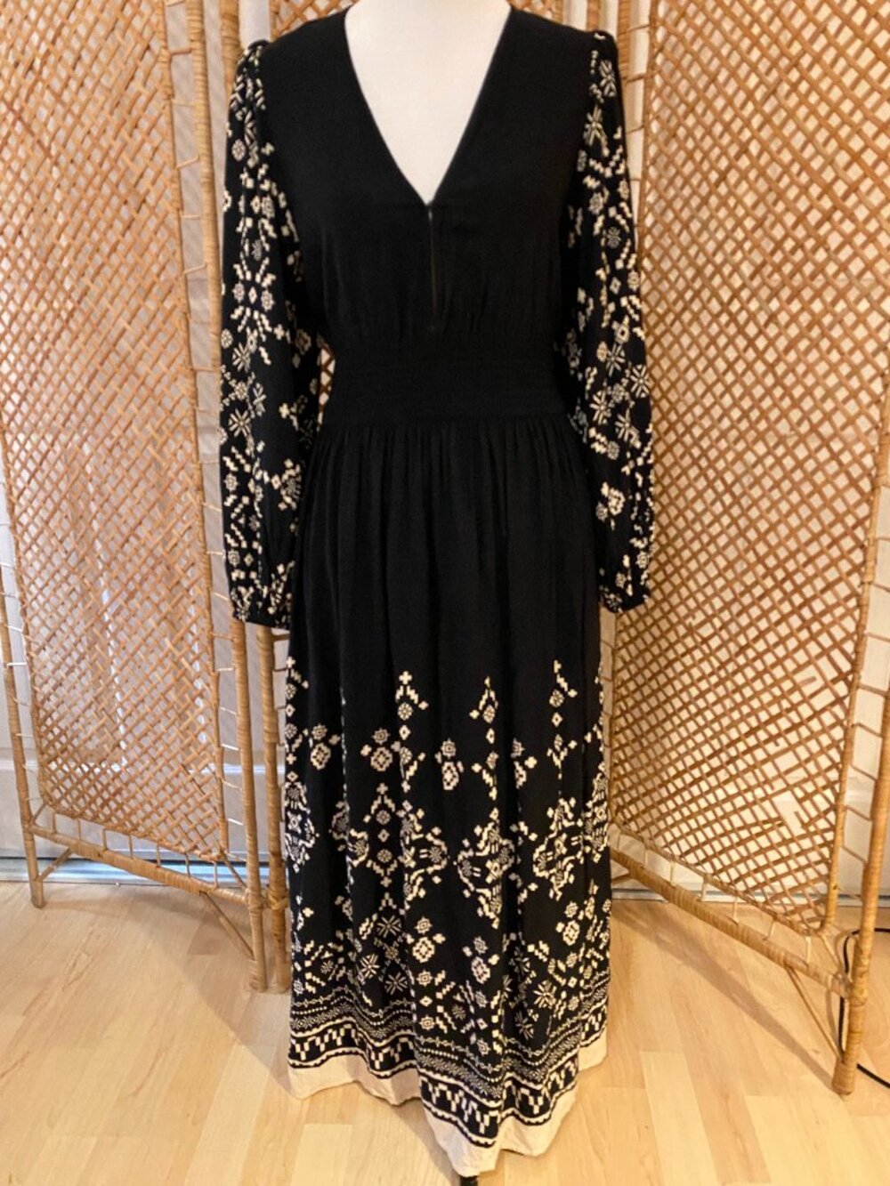 Black & White Boho Maxi Dress Knox Rose - Size M - Picture 1 of 7